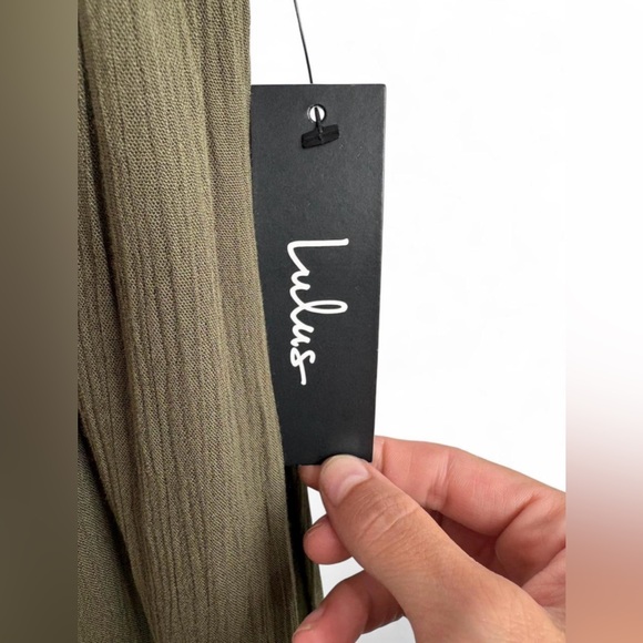 NWT Women's Lost in Paradise Olive Green Maxi Dress Size Medium‎ Strappy Boho - Picture 8 of 8